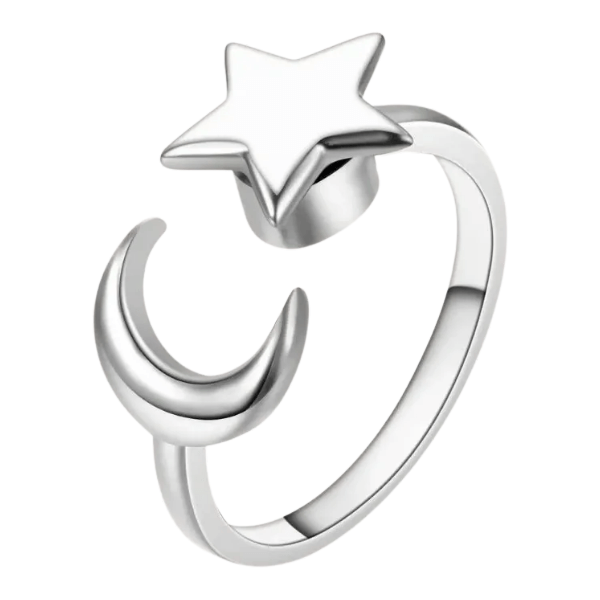 Fidget Ring-Moon and Star Fidget Ring-Moon and Star