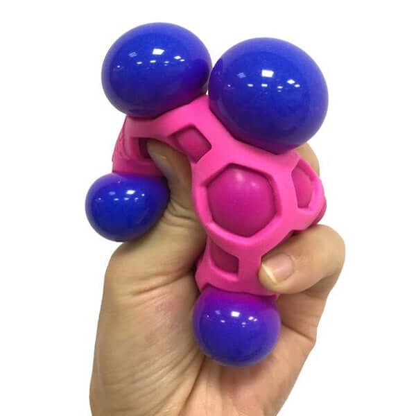 pink atomic nee doh being squeezed-fun fidgets