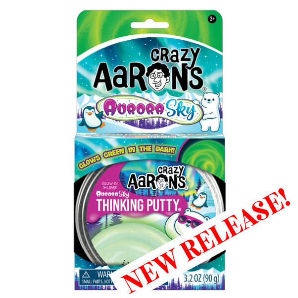 Crazy Aaron's Thinking Putty-Aurora Sky-4 Inch Tin Crazy Aaron's Thinking Putty-Aurora Sky-4 Inch Tin