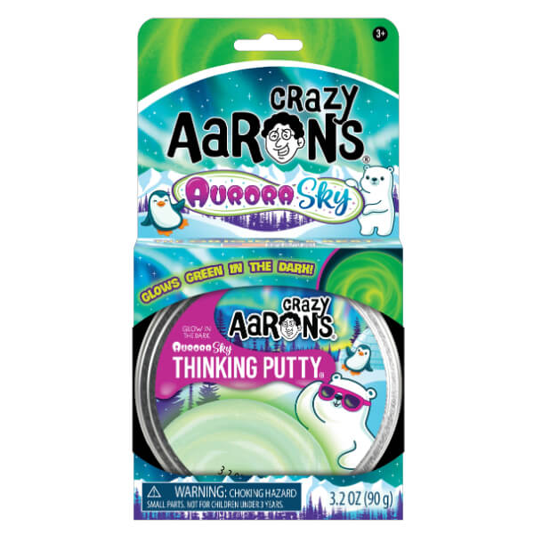 Crazy Aaron's Thinking Putty-Aurora Sky-4 Inch Tin Crazy Aaron's Thinking Putty-Aurora Sky-4 Inch Tin