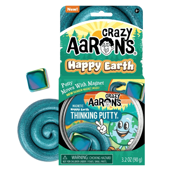 Crazy Aaron's Thinking Putty-Happy Earth-4 Inch Tin Crazy Aaron's Thinking Putty-Happy Earth-4 Inch Tin