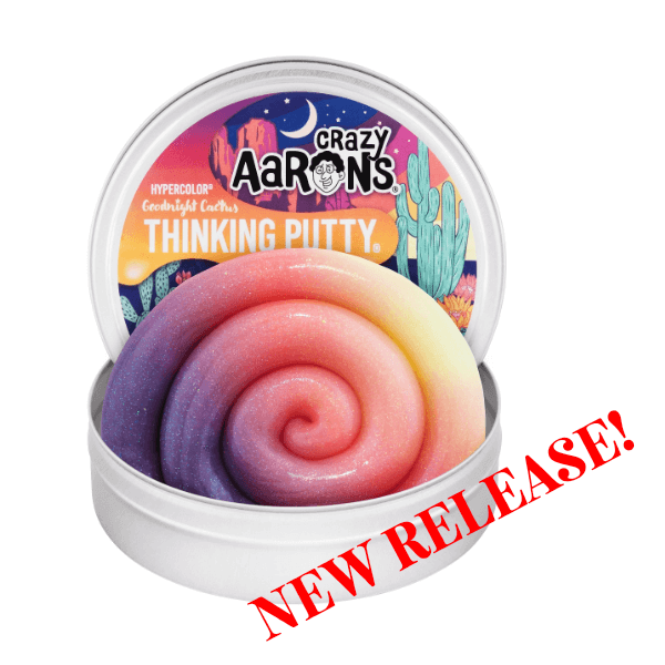 Crazy Aaron's Thinking Putty-Goodnight Cactus-4 Inch Tin Crazy Aaron's Thinking Putty-Goodnight Cactus-4 Inch Tin