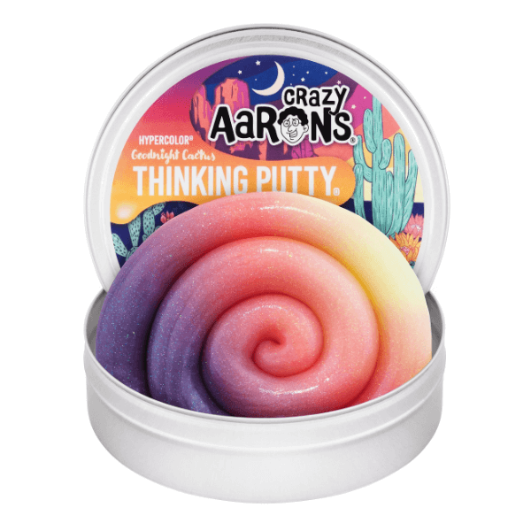 Crazy Aaron's Thinking Putty-Goodnight Cactus-4 Inch Tin Crazy Aaron's Thinking Putty-Goodnight Cactus-4 Inch Tin