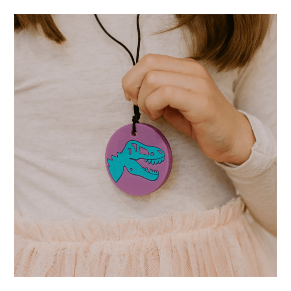 Dino Pendant Chew Necklace Dino Pendant Chew Necklace