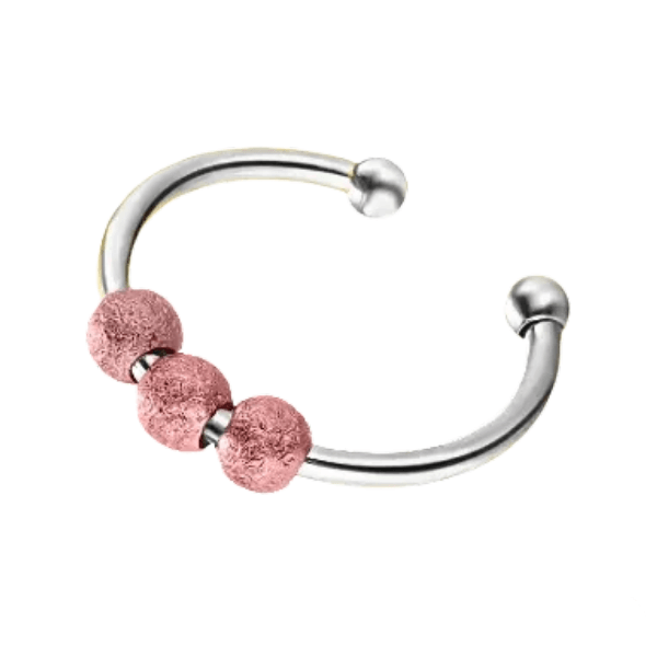 rose petite 3 bead fidget ring-fun fidgets