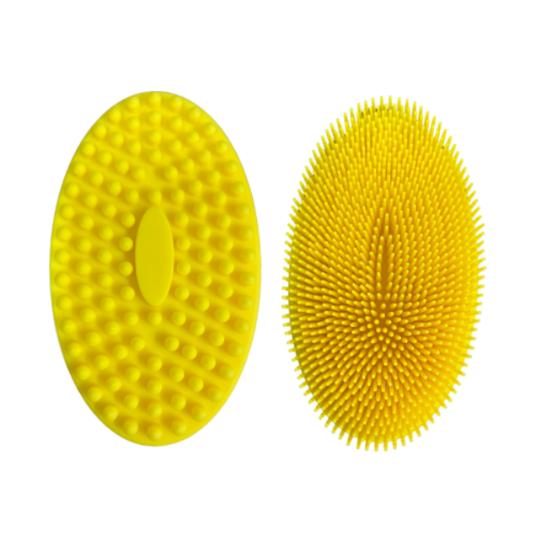 yellow sensory sensations sensory brush showing both sides-fun fidgets