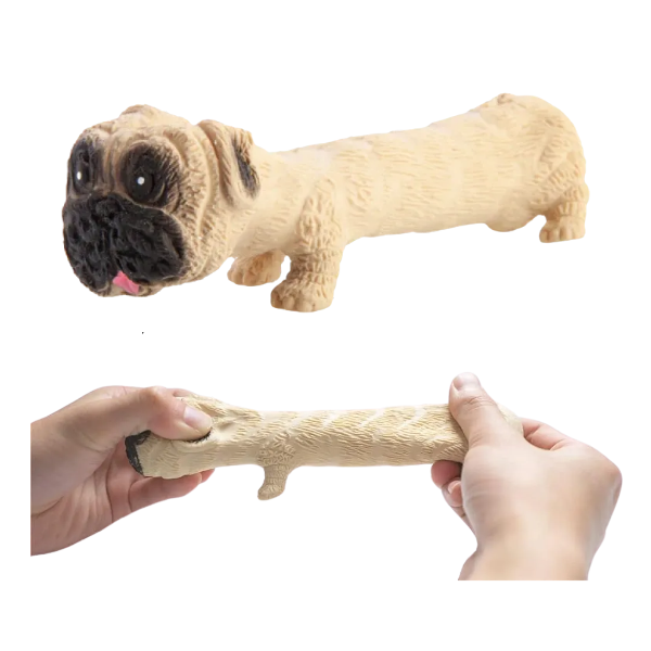 squishy stretch pug being stretched-fun fidgets