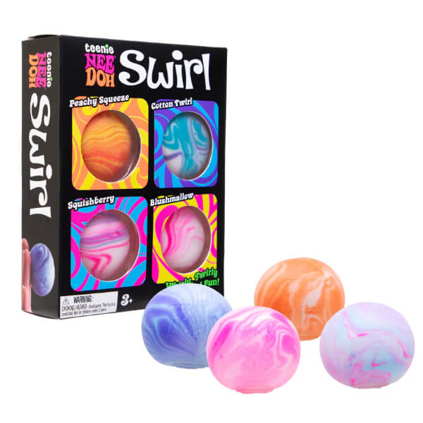Teenie NeeDoh Swirl-4pk Teenie NeeDoh Swirl-4pk