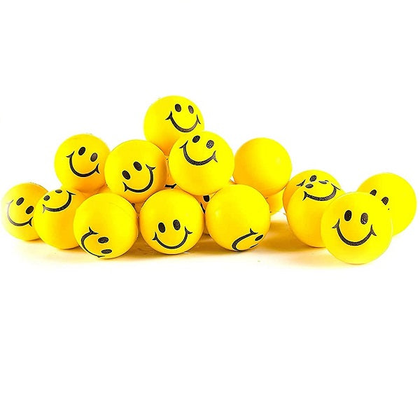 yellow smiley stress balls-fun fidgets