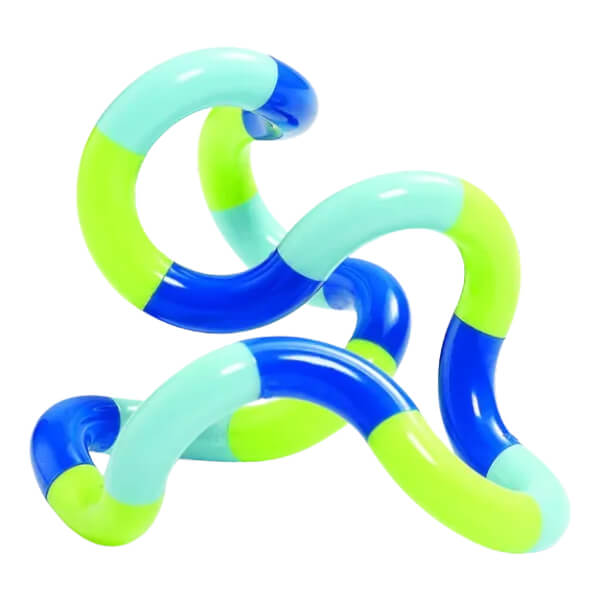 fidget toys for adhd collection image showing a blue and green classic tangle jnr-fun fidgets