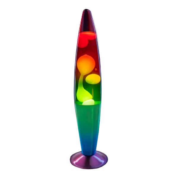 sensory lighting collection image showing a rainbow liquid motion lamp-fun fidgets