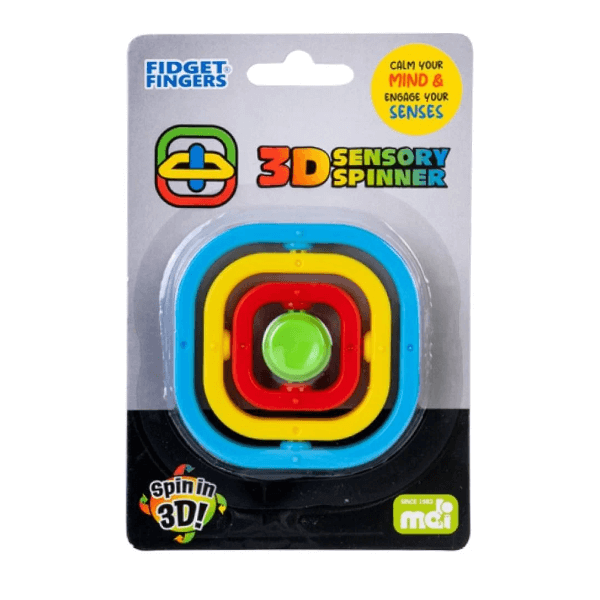 rainbow 3d sensory spinner in packaging-fun fidgets
