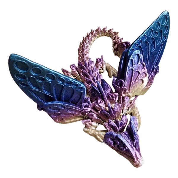 3D butterfly dragon with blue wings-fun fidgets