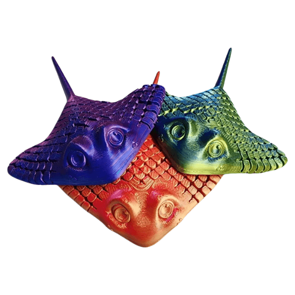 3D Printed Articulated Stingray-fun fidgets