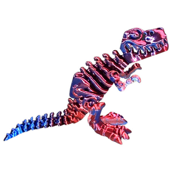 copper coloured 3d printed t-rex fidget-fun fidgets