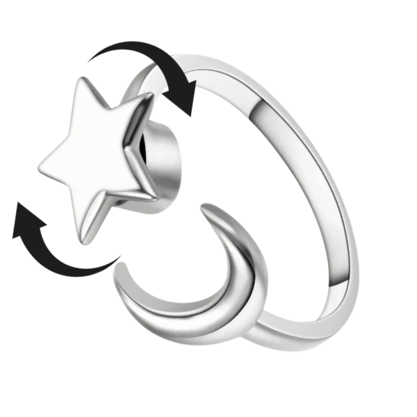 Fidget Ring-Moon and Star