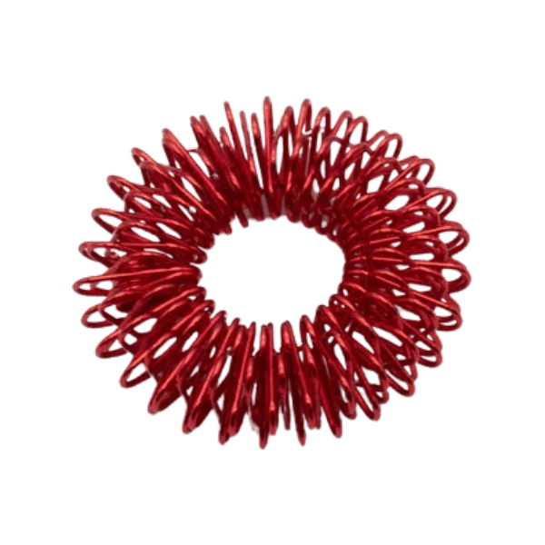 red acupressure fidget ring-fun fidgets