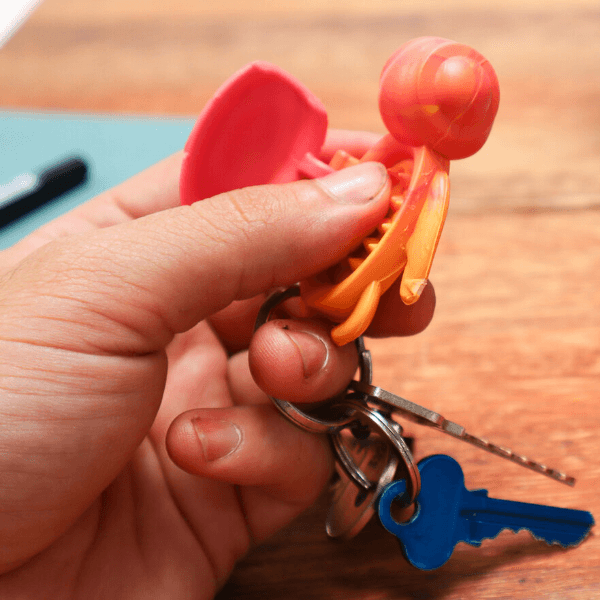 calm buddi shown on a keyring-fun fidgets