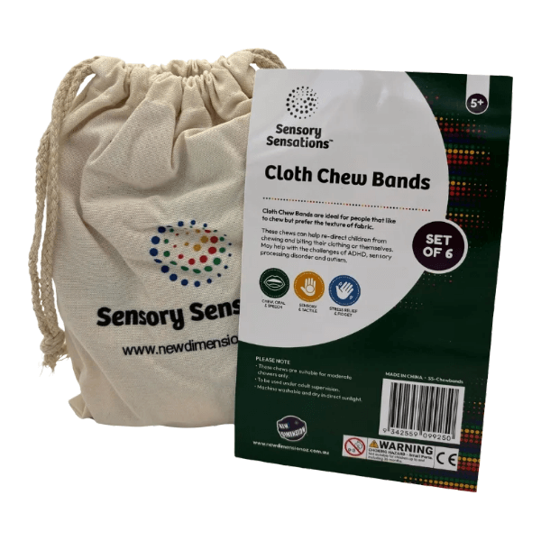 Cloth Chew Bands Set of 6-Sensory Sensations bag and packaging-fun fidgets