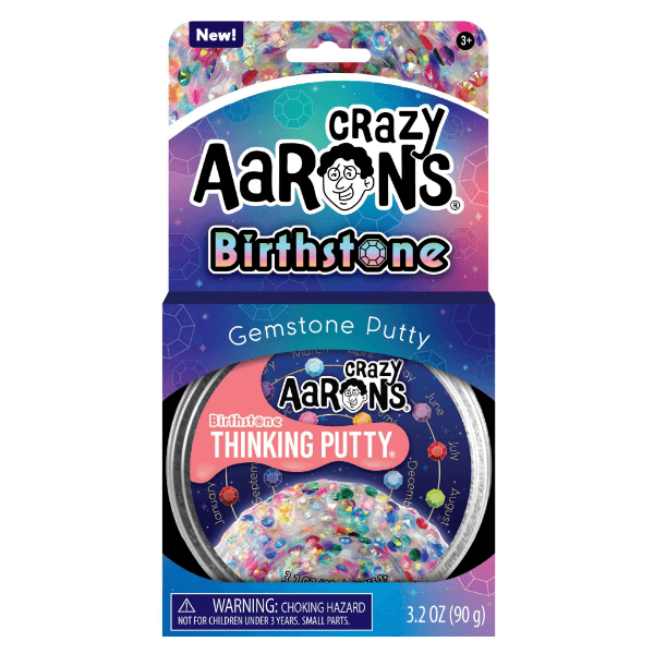 Crazy Aaron&#39;s Thinking Putty-Birthstone-4 Inch Tin packaging-fun fidgets