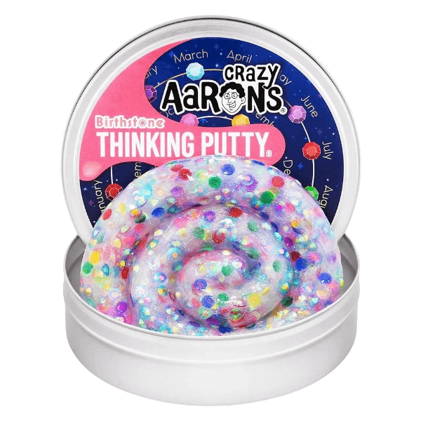 Crazy Aaron&#39;s Thinking Putty-Birthstone-4 Inch Tin-fun fidgets