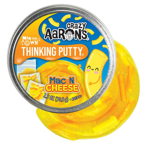 Crazy Aaron's Thinking Putty-Mac N Cheese-4 Inch Tin