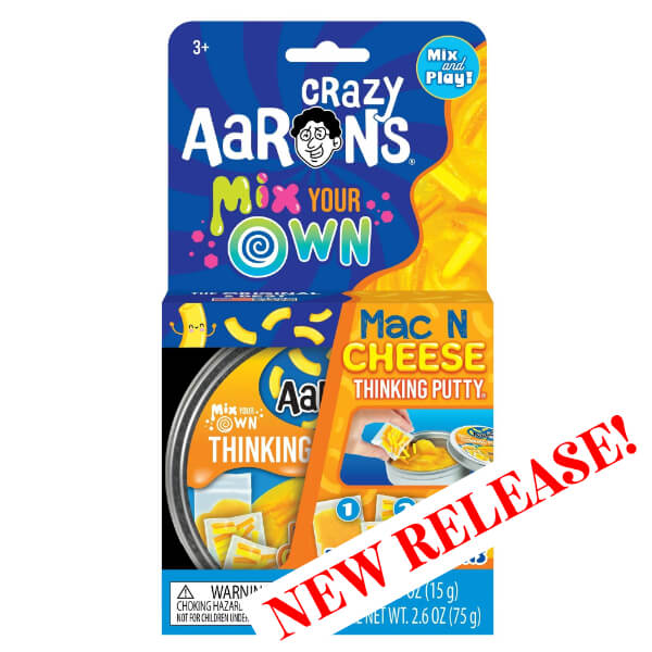 Crazy Aaron's Thinking Putty-Mac N Cheese-4 Inch Tin