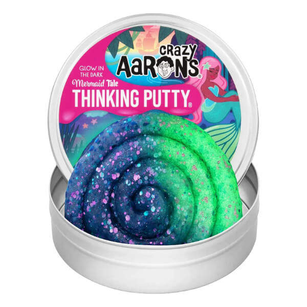 Crazy Aaron's Thinking Putty-Mermaid Tale-4 Inch Tin