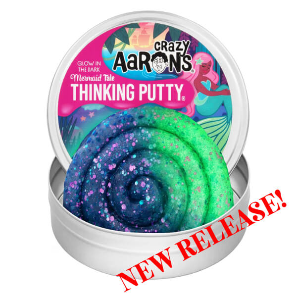 Crazy Aaron's Thinking Putty-Mermaid Tale-4 Inch Tin