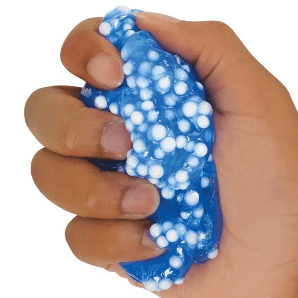 Crazy Aaron&#39;s Thinking Putty-Crackle&#39;n Kraken shown clenched in someones hand-fun fidgets