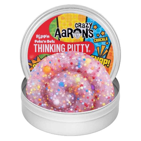 Crazy Aaron's Thinking Putty-Poke'n Dots-4 Inch Tin-new release image-fun fidgets