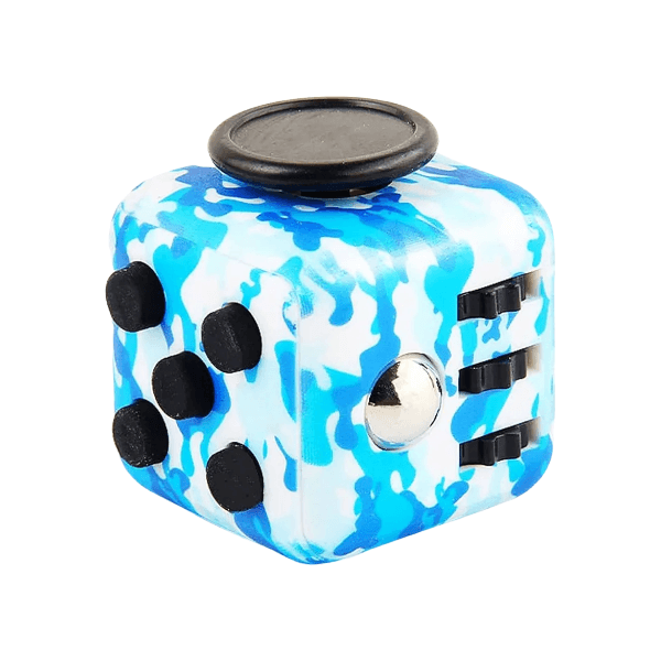 blue camo Cube Fidget-Prints-fun fidgets