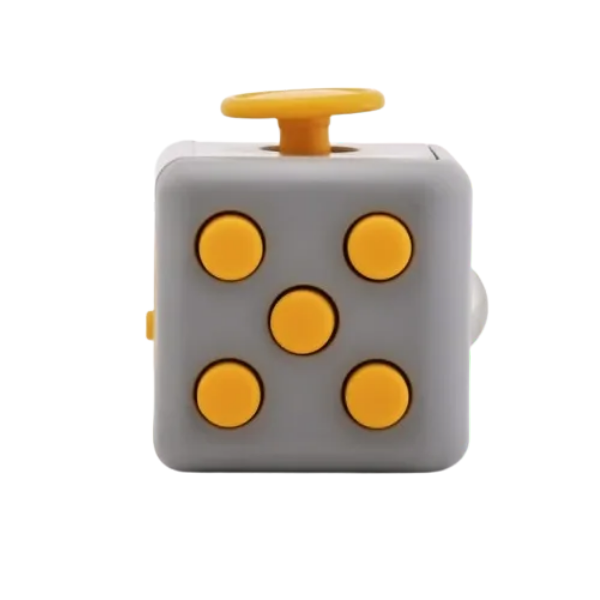 yellow-grey mini cube fidget-fun fidgets