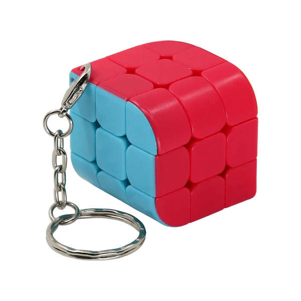 3 Faced Cube Puzzle Keyring