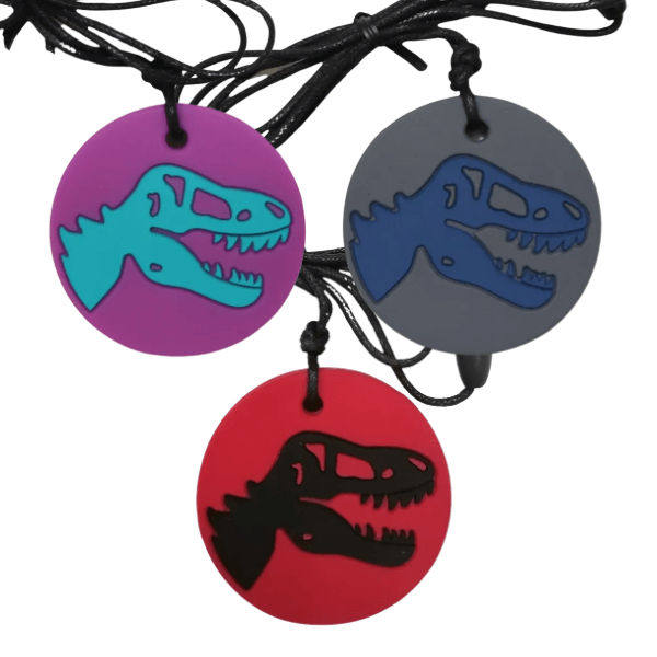 Dino Pendant Chew Necklace-fun fidgets
