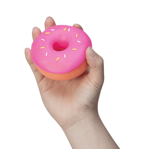 a pink Dohnut Nee Doh Schylling-fun fidgets