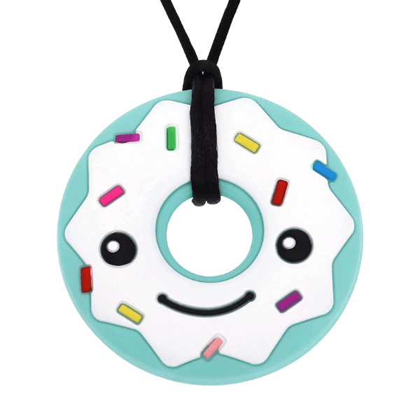 green donut chew necklace-fun fidgets