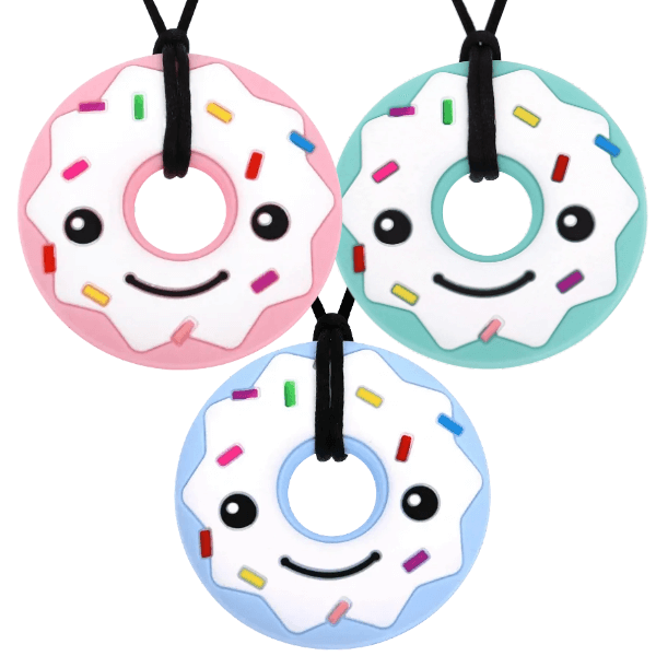 3 donut chew necklaces-fun fidgets