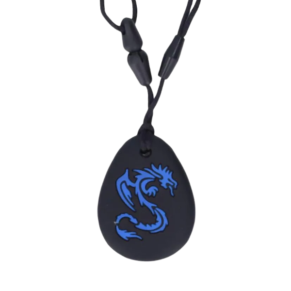 blue dragon chew necklaces-fun fidgets