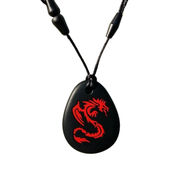 red dragon chew necklace-fun fidgets