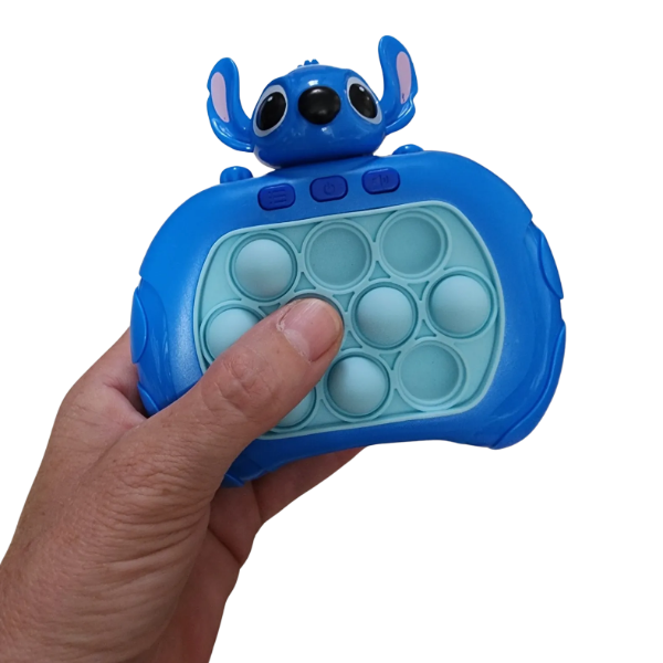 stitch electronic pop it game being held-fun fidgets