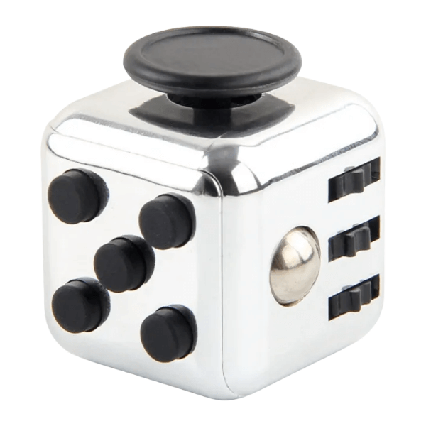 silver cube fidget-fun fidgets