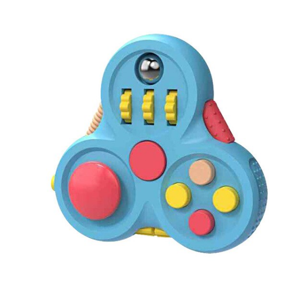 blue fidget pad spinner-fun fidgets