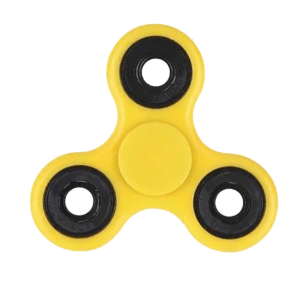 yellow fidget spinner-fun fidgets