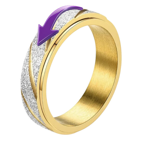 Frosted Spinning Fidget Ring