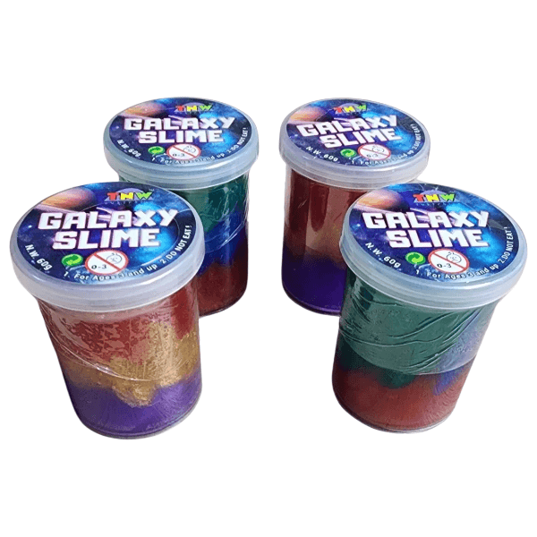 plastic tubs of galaxy slime-fun fidgets