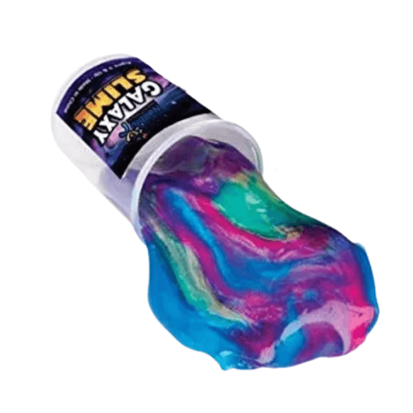 galaxy slime tipped out of tub-fun fidgets