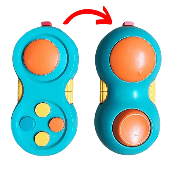 game controller fidget showing front and back-fun fidgets