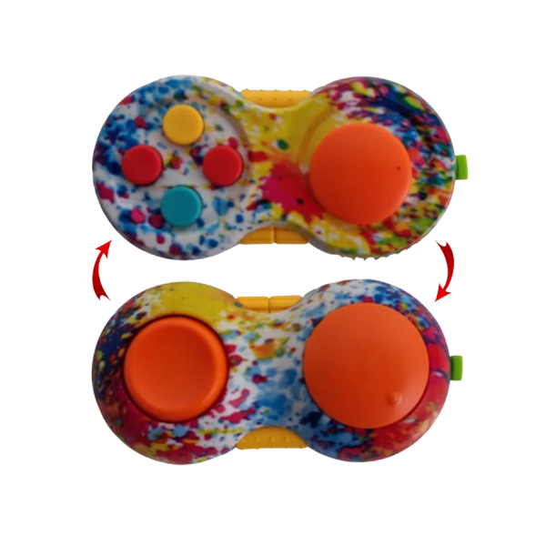 game controller fidget showing front and back-fun fidgets