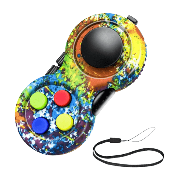 paint splash Game Controller Fidget with Lanyard-fun fidgets